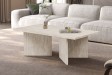 Table basse contemporaine |Table basse avec 6 poufs encastrable, ve...