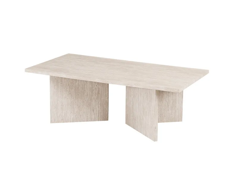 Table basse contemporaine |Table basse avec 6 poufs encastrable, ve...