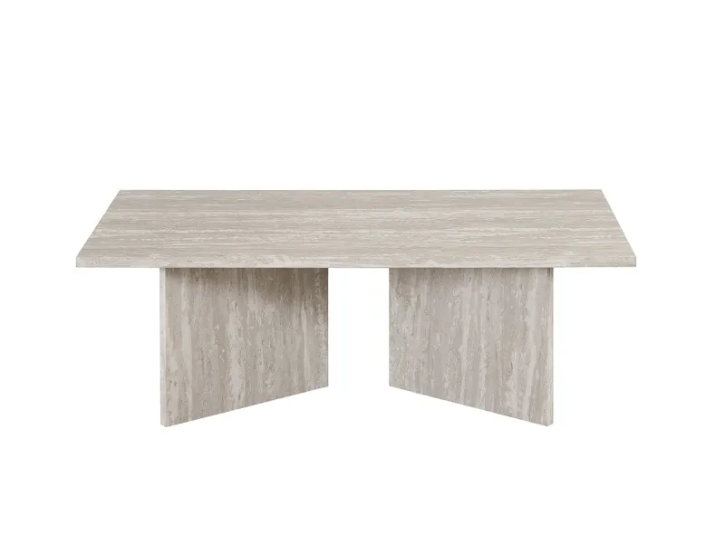 Table basse contemporaine |Table basse avec 6 poufs encastrable, ve...