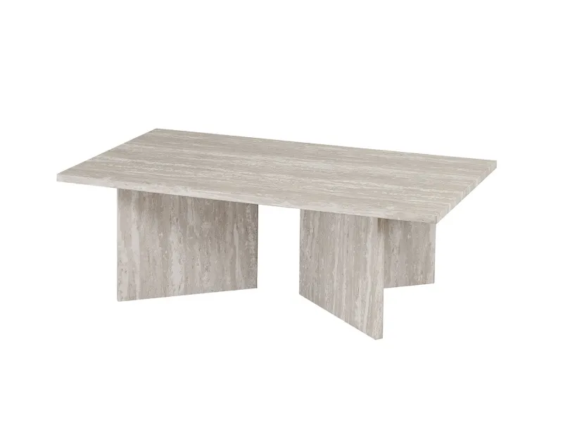 Table basse contemporaine |Table basse avec 6 poufs encastrable, ve...