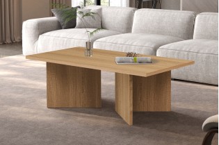 Table basse contemporaine |Table basse avec 6 poufs encastrable, ve...