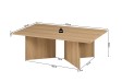 Table basse contemporaine |Table basse avec 6 poufs encastrable, ve...