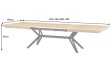 Table extensible GIANT 200–320 cm chêne naturel | Adenia Home