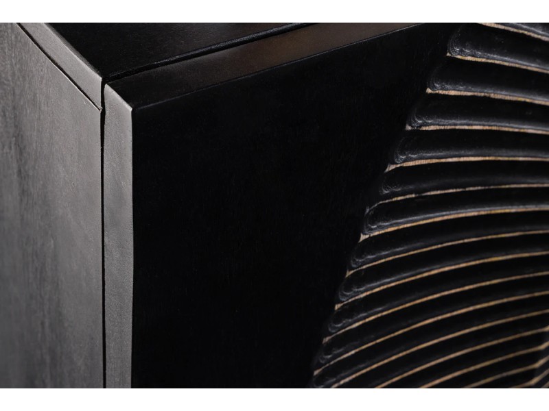 Buffet design minimale en bois massif coloris naturelle 165cm pas cher