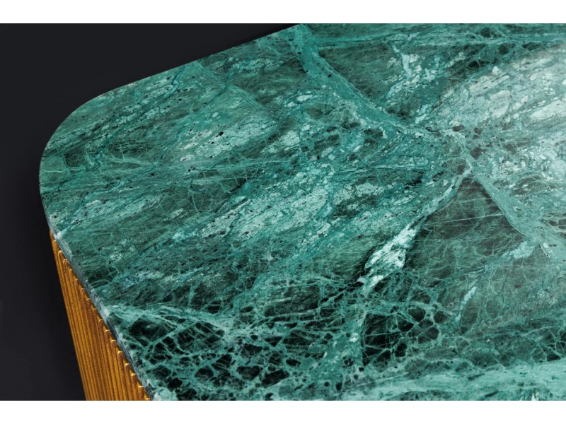 Meuble TV VENEZIANO 160 cm – Bois de manguier & plateau en marbre