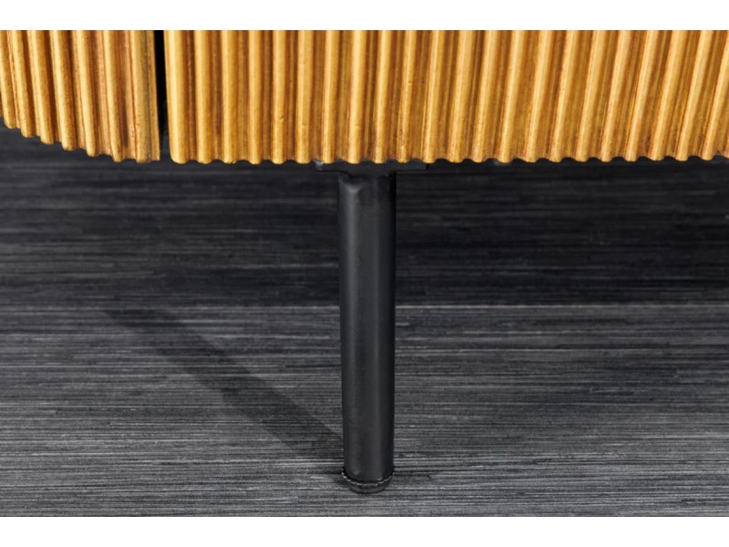 Meuble TV VENEZIANO 160 cm – Bois de manguier & plateau en marbre