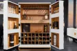 Bar GOLDEN SUNSET 140 cm blanc | Buffet bar moderne bois massif – Adenia Home