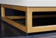 Bar GOLDEN SUNSET 140 cm blanc | Buffet bar moderne bois massif – Adenia Home