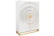Bar GOLDEN SUNSET 140 cm blanc | Buffet bar moderne bois massif – Adenia Home