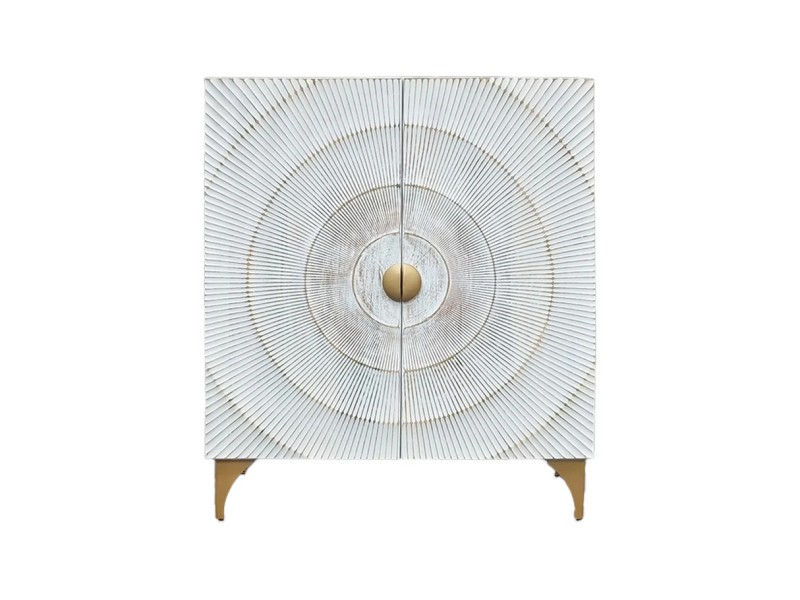 Buffet en bois massif coloris marron 165cm pas cher