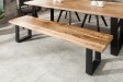 Banc IRON CRAFT 170 cm – Bois de manguier & fer, style industriel
