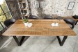 Table à manger en bois massif coloris naturel 240cm pas cher Table à manger en bois massif coloris naturel 240cm pas cher
