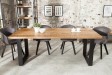 Table à manger en bois massif coloris naturel 240cm pas cher Table à manger en bois massif coloris naturel 240cm pas cher