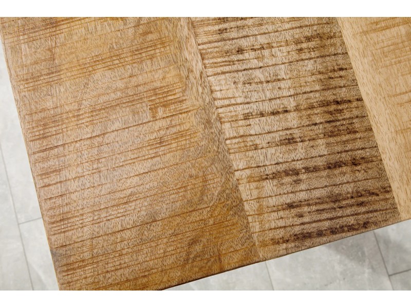 Table à manger en bois massif coloris naturel 240cm pas cher