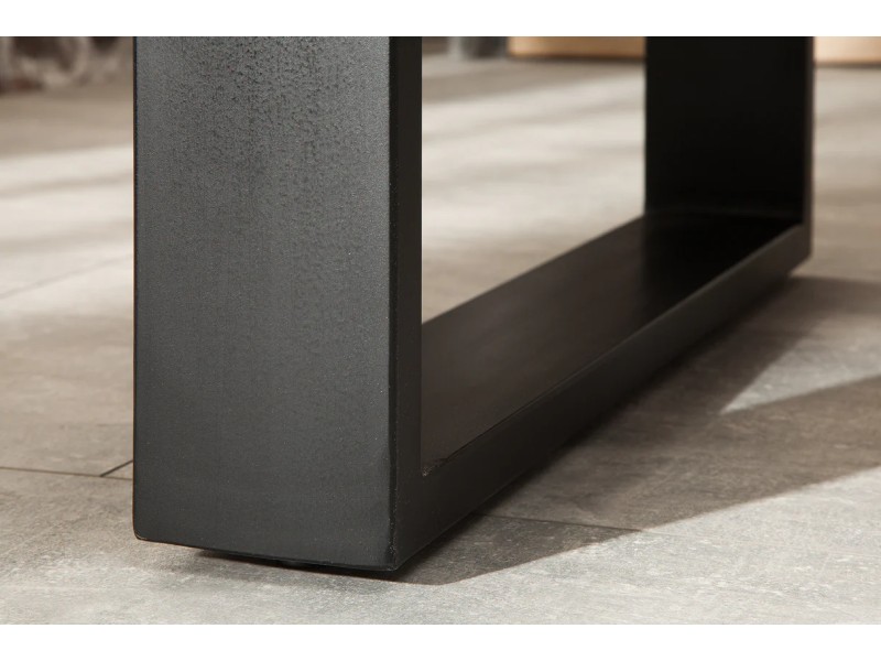 Table à manger en bois massif coloris naturel 240cm pas cher