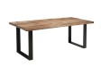 Table à manger en bois massif coloris naturel 240cm pas cher Table à manger en bois massif coloris naturel 240cm pas cher