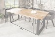 Table à manger en bois massif coloris naturel 240cm pas cher Table à manger en bois massif coloris naturel 240cm pas cher