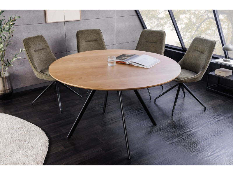 Table ronde ATELIER 120 cm chêne naturel | Adenia Home