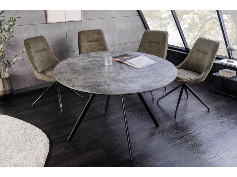Table ronde ATELIER 100 cm béton gris | Adenia Home