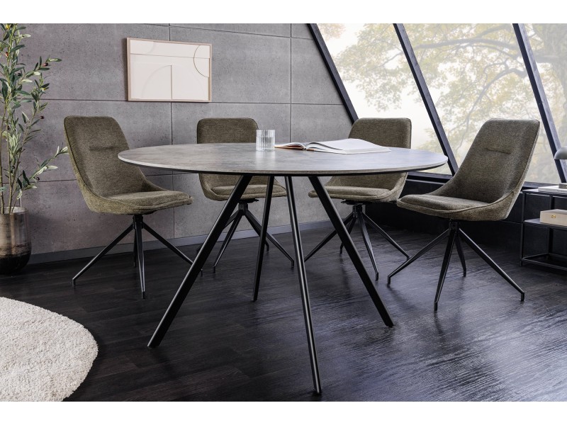 Table ronde ATELIER 100 cm béton gris | Adenia Home