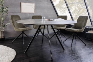 Table ronde ATELIER 120 cm béton gris | Adenia Home 2
