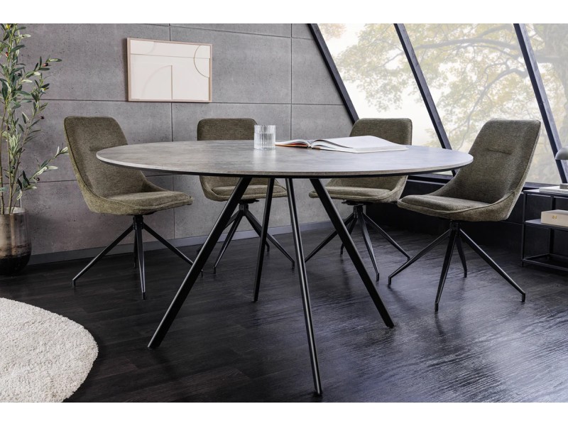 Table ronde ATELIER 120 cm béton gris | Adenia Home