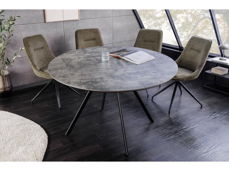 Table ronde ATELIER 120 cm béton gris | Adenia Home