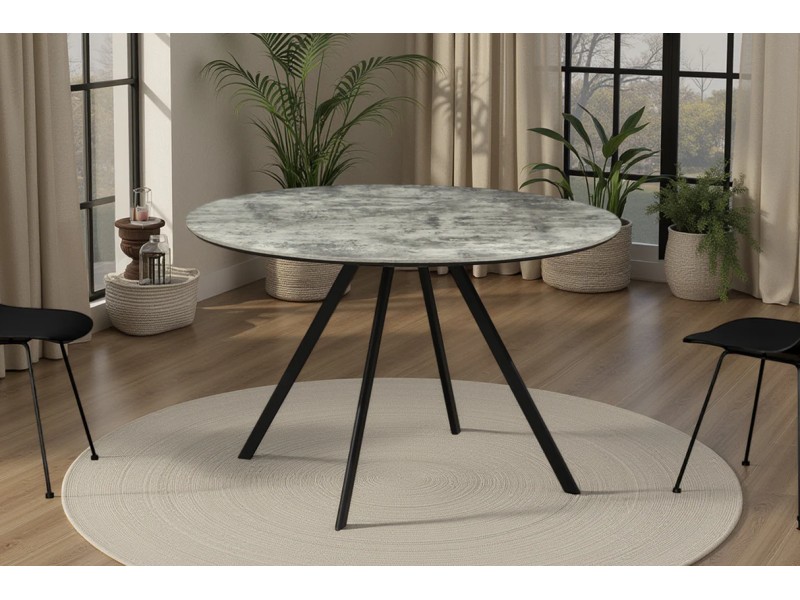 Table ronde ATELIER 120 cm béton gris | Adenia Home