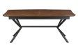 Table GRANDEZZA 180–270 cm noyer naturel métal noir | Adenia Home