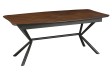 Table GRANDEZZA 180–270 cm noyer naturel métal noir | Adenia Home