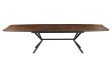 Table GRANDEZZA 180–270 cm noyer naturel métal noir | Adenia Home