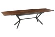 Table GRANDEZZA 180–270 cm noyer naturel métal noir | Adenia Home