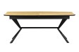 Table GRANDEZZA 180–270 cm chêne naturel métal noir | Adenia Home