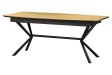 Table GRANDEZZA 180–270 cm chêne naturel métal noir | Adenia Home