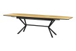 Table GRANDEZZA 180–270 cm chêne naturel métal noir | Adenia Home