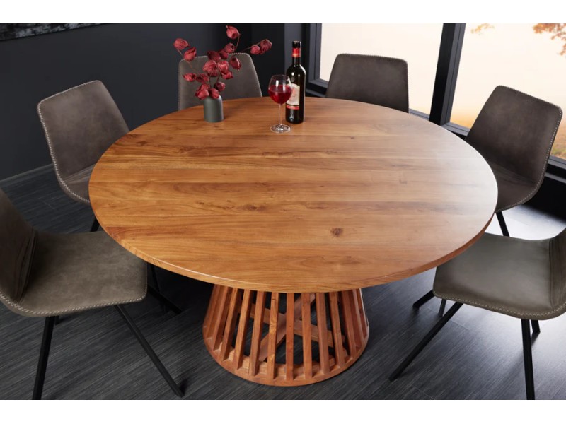 Table ronde MAISON JADE 120 cm bois d’acacia | Adenia Home