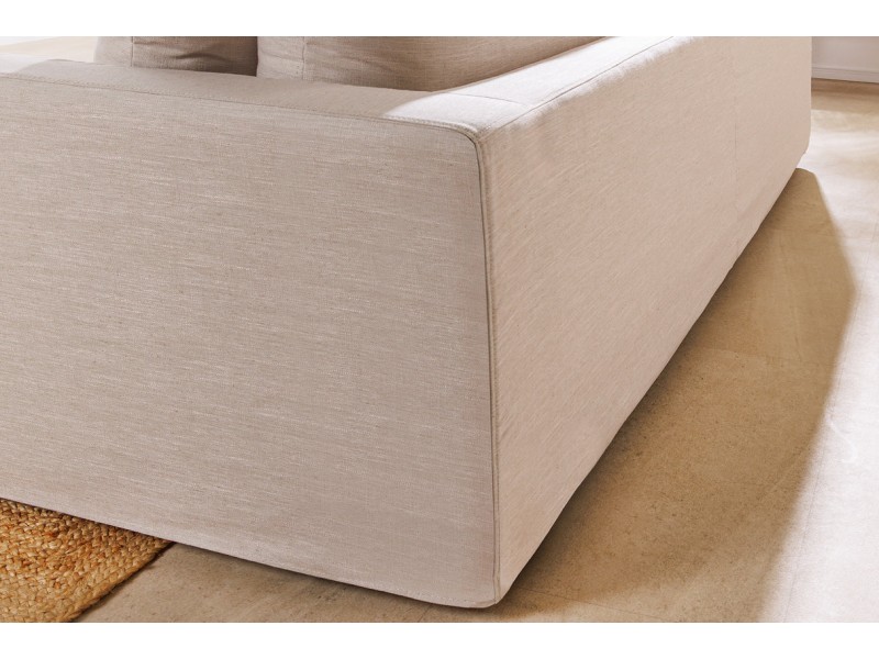 Canapé HEAVEN 3 places lin naturel 210 cm | Adenia Home