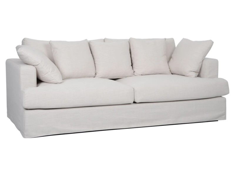 Canapé HEAVEN 3 places lin naturel 210 cm | Adenia Home