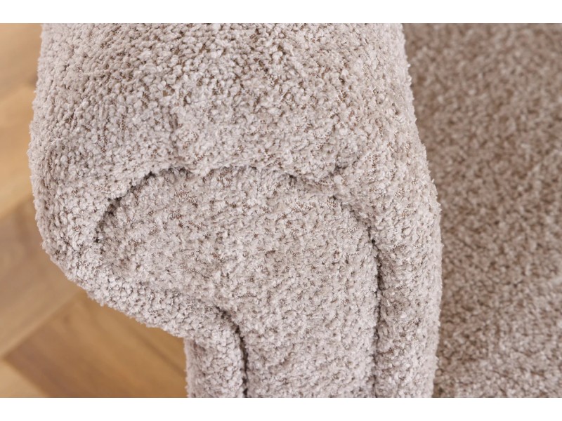 Canapé-lit Chesterfield 3 places grège bouclé | Adenia Home