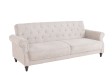Canapé-lit Chesterfield 3 places grège bouclé | Adenia Home