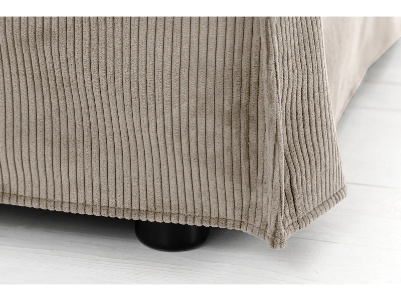 Canapé HEAVEN 3 places velours côtelé grège | Adenia Home