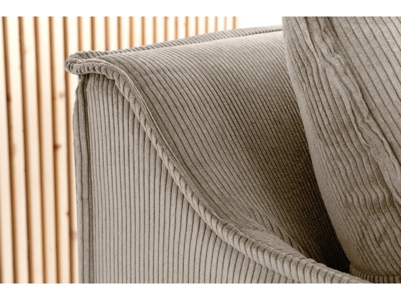 Canapé HEAVEN 3 places velours côtelé grège | Adenia Home