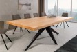 Table ZEUS 200 cm chêne naturel étoile métal noir | Adenia Home