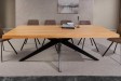 Table ZEUS 200 cm chêne naturel étoile métal noir | Adenia Home