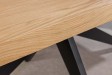 Table ZEUS 200 cm chêne naturel étoile métal noir | Adenia Home