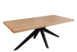Table ZEUS 200 cm chêne naturel étoile métal noir | Adenia Home