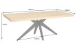 Table ZEUS 200 cm chêne naturel étoile métal noir | Adenia Home
