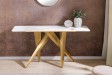 Console design scandinave coloris blanc et chêne naturel avec 2 tiroirs pas cher Console design scandinave coloris blanc et chêne naturel avec 2 tiroirs pas cher
