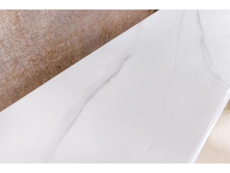 Console design scandinave coloris blanc et chêne naturel avec 2 tiroirs pas cher