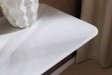 Console design scandinave coloris blanc et chêne naturel avec 2 tiroirs pas cher Console design scandinave coloris blanc et chêne naturel avec 2 tiroirs pas cher